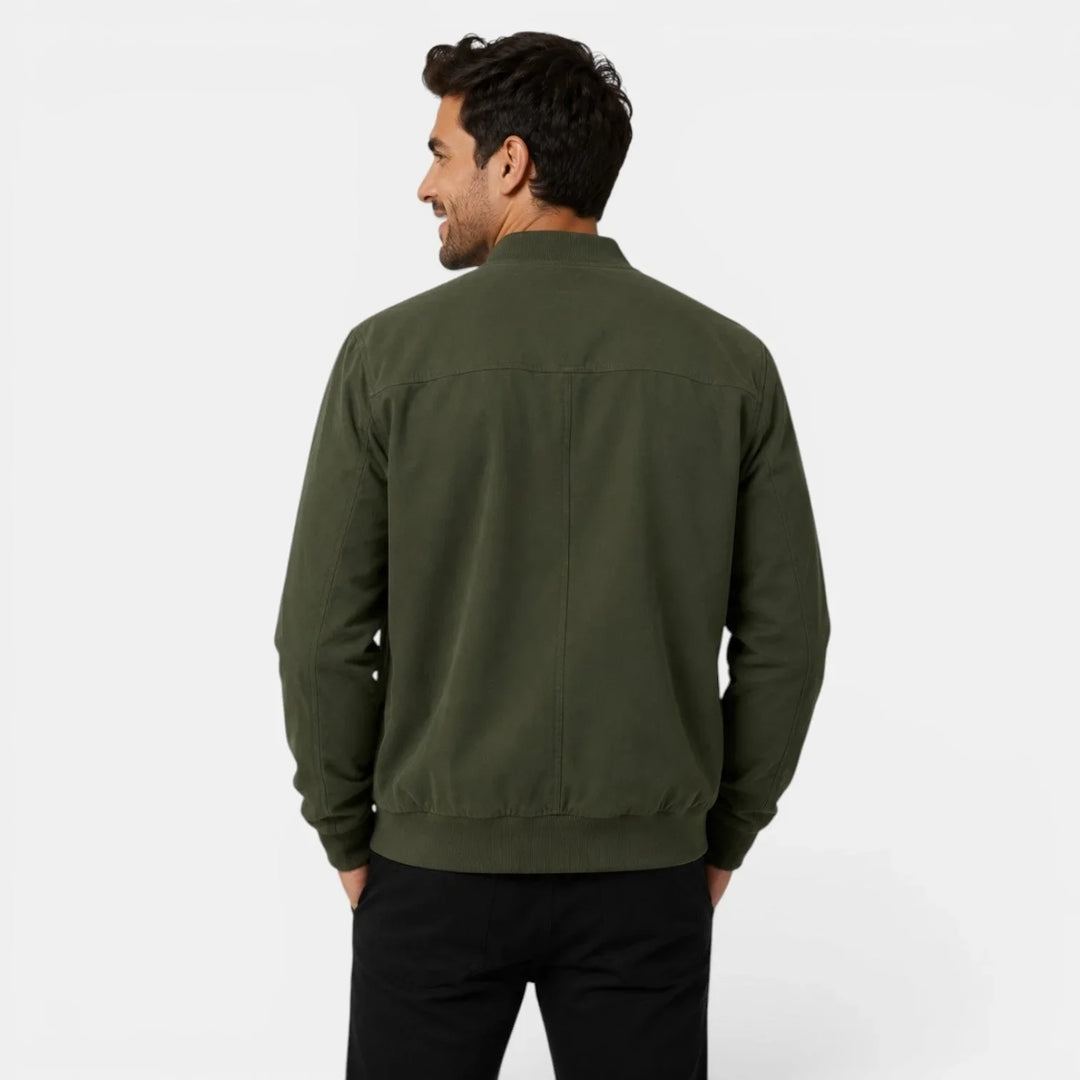 George | Men's Bomber Jacket Ribbed Collar & Cuffs Regular Fit