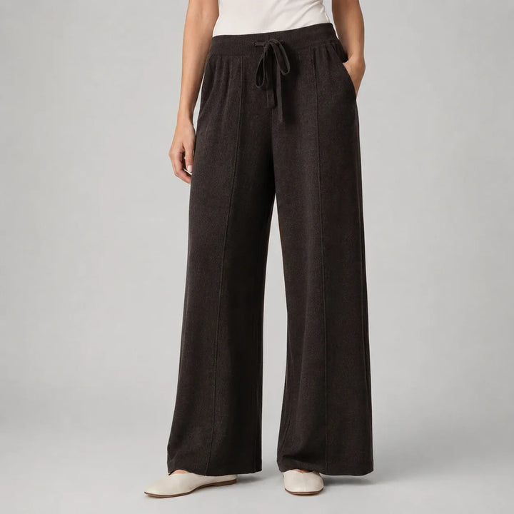 Jessica | Women's Wide Leg Lounge Trousers Drawstring Waist