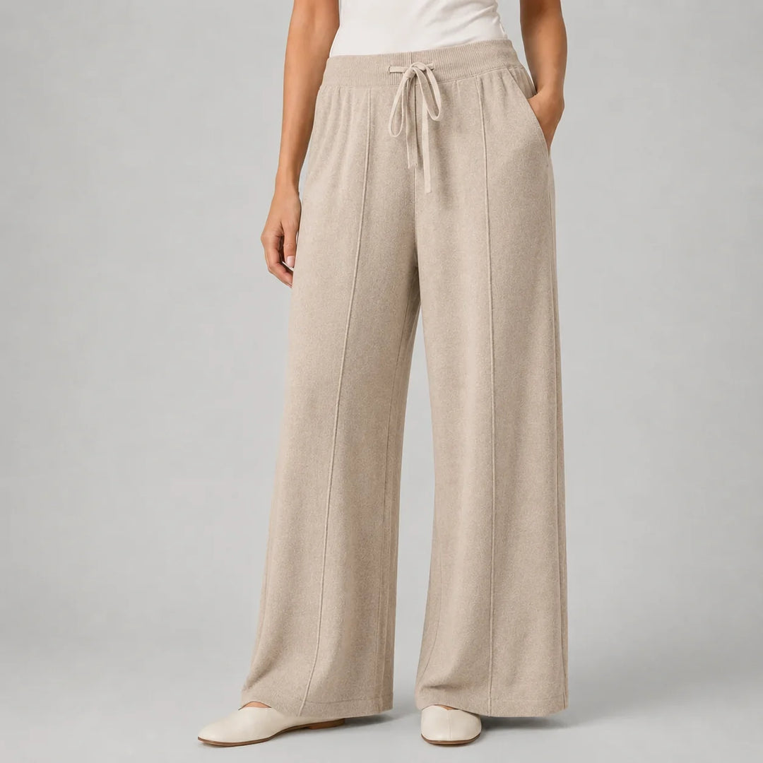 Jessica | Women's Wide Leg Lounge Trousers Drawstring Waist