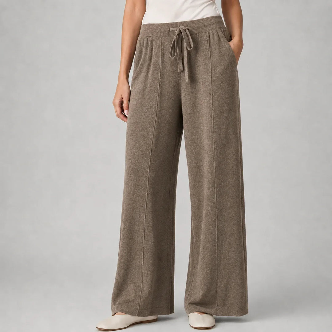Jessica | Women's Wide Leg Lounge Trousers Drawstring Waist