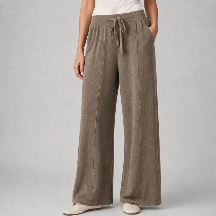 Jessica | Women's Wide Leg Lounge Trousers Drawstring Waist