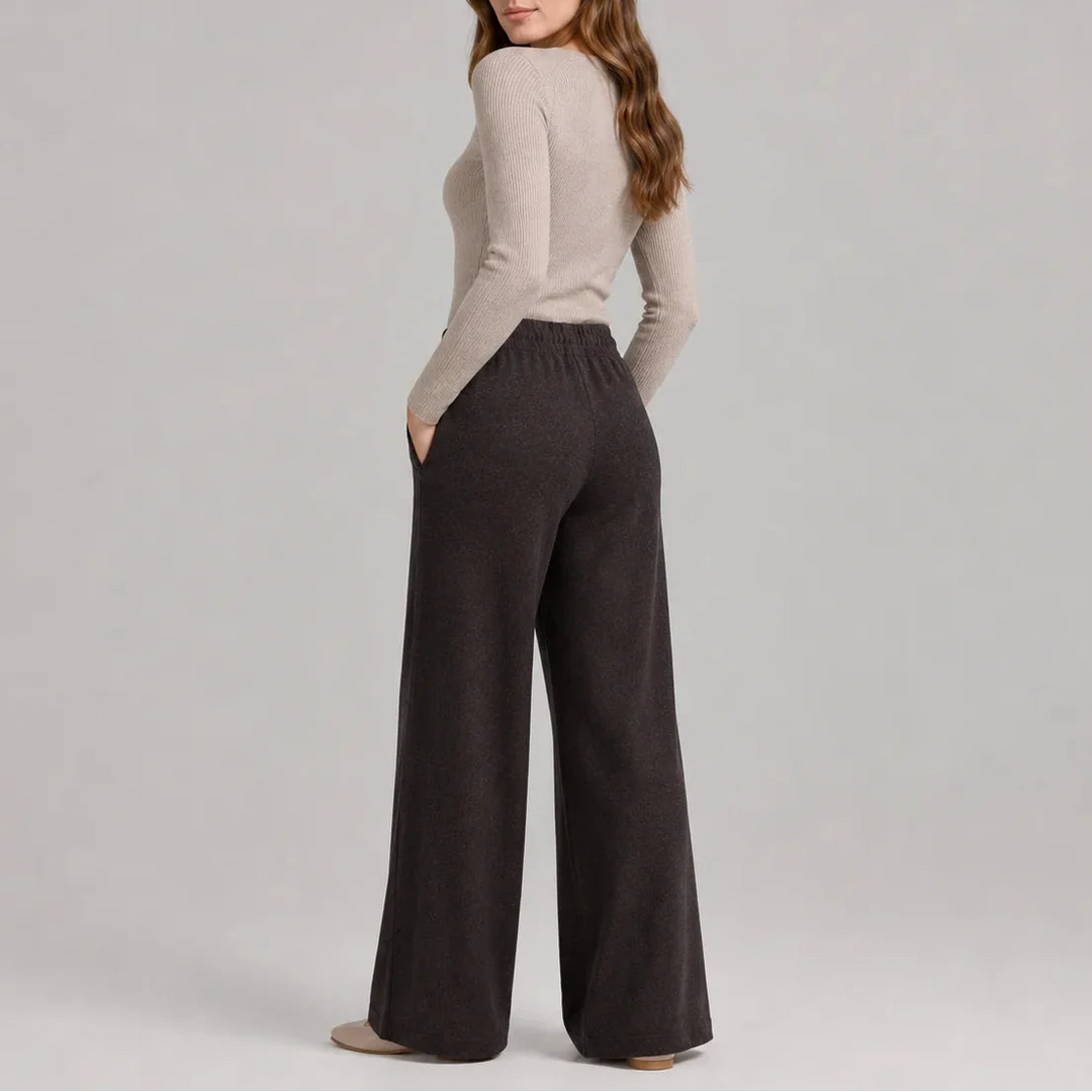 Jessica | Women's Wide Leg Lounge Trousers Drawstring Waist