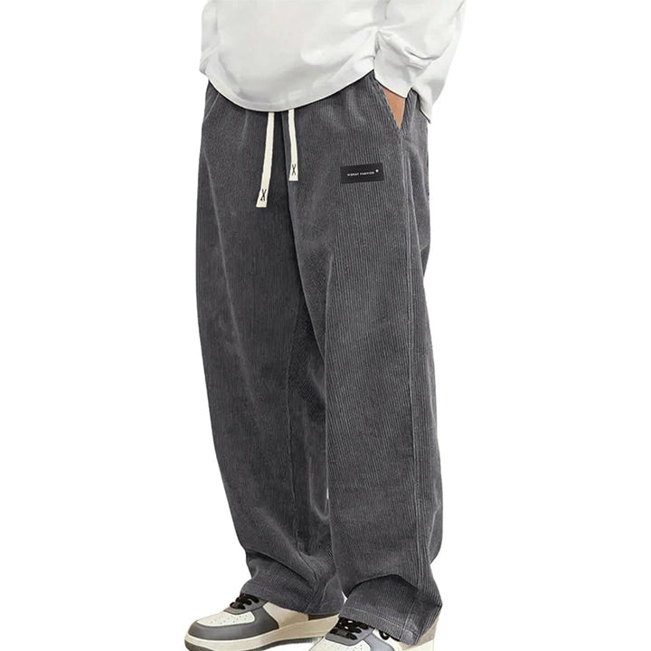 Men's Corduroy Trousers | Soft Ribbed Cord & Wide Leg Relaxed Fit
