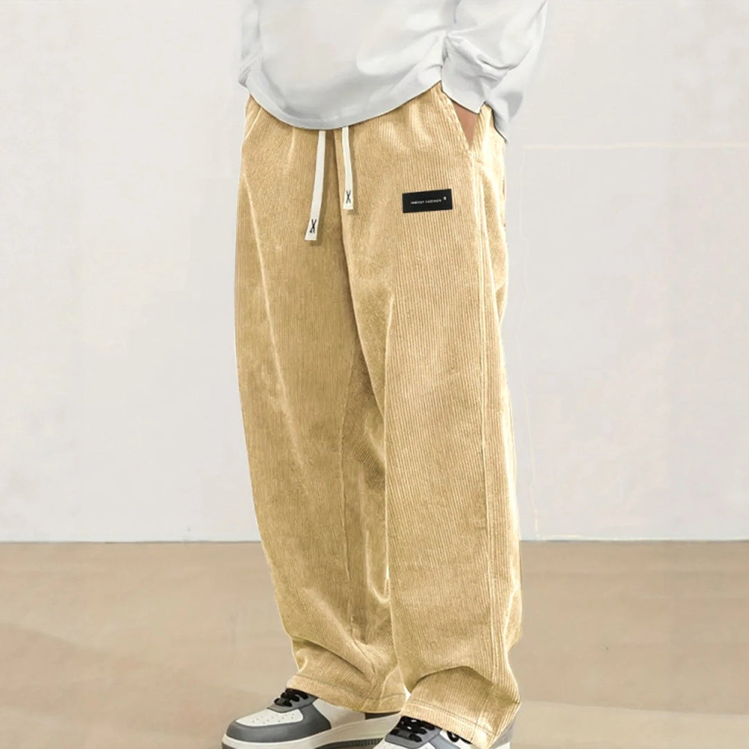 Men's Corduroy Trousers | Soft Ribbed Cord & Wide Leg Relaxed Fit