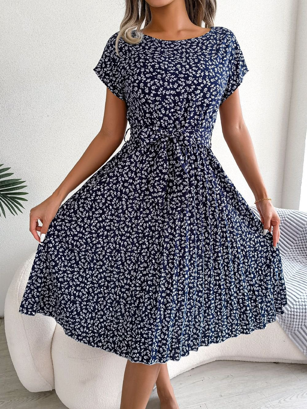 Bianca | Women's Casual Midi Dress Relaxed Fit Draped Silhouette