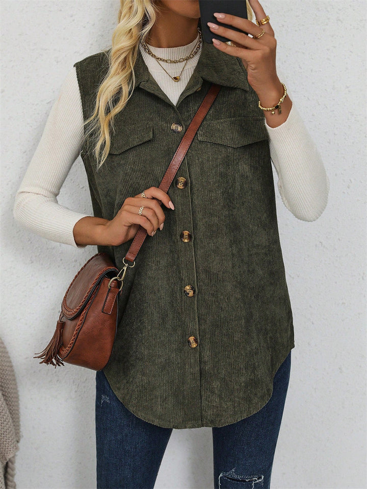 Sophie | Casual and Stylish Ribbed Shirt Vest