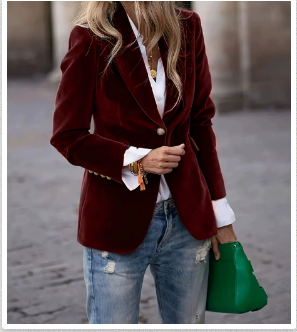 Women's Blazer with Buttons and Pockets