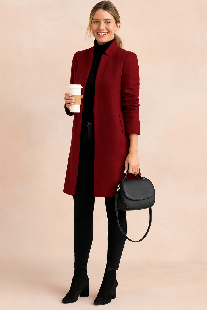 Thalia | Refined Minimalist Coat with Slim Tailored Fit