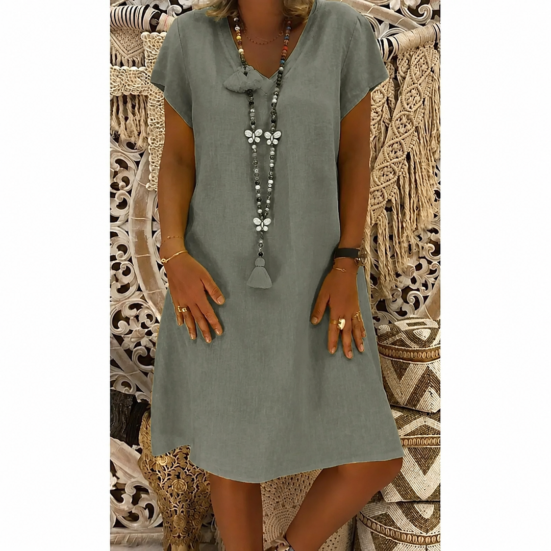 Felia | Women's Everyday Casual Dress Relaxed Flowing Cut Easy Care