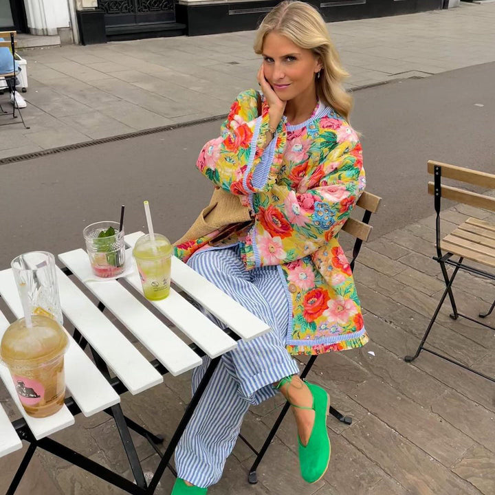 Freya | Women's Printed Lightweight Spring Jacket Relaxed Fit