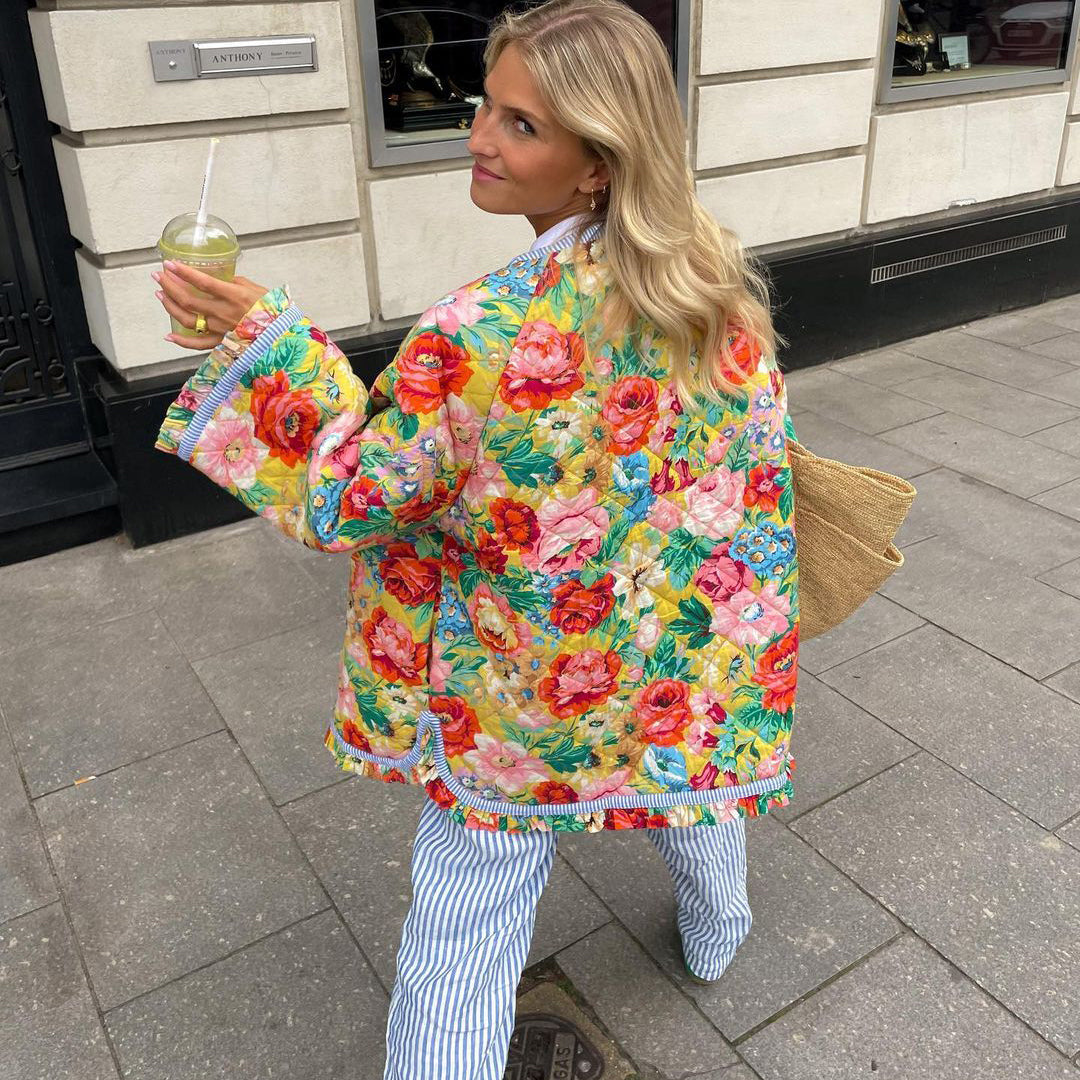 Freya | Women's Printed Lightweight Spring Jacket Relaxed Fit