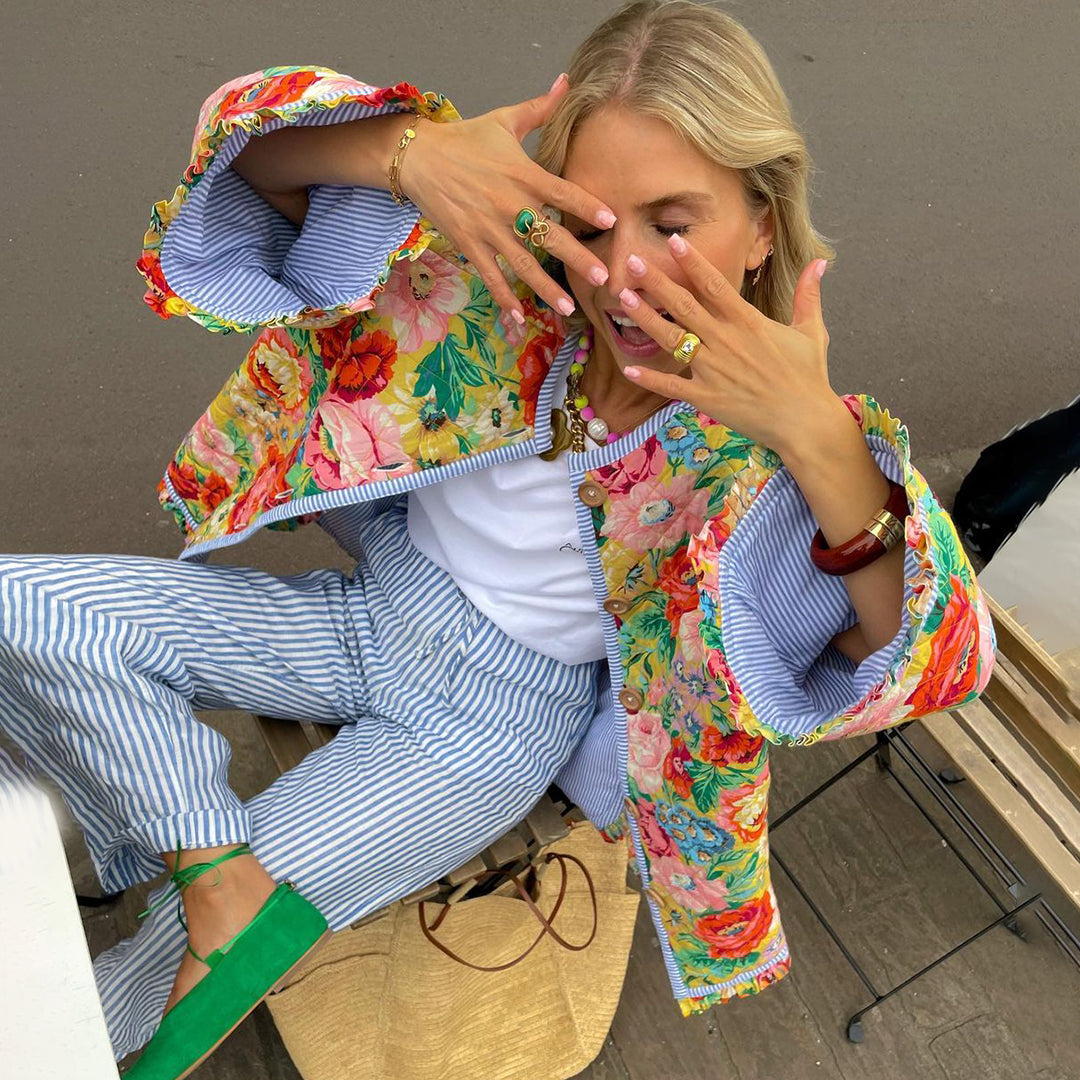 Freya | Women's Printed Lightweight Spring Jacket Relaxed Fit