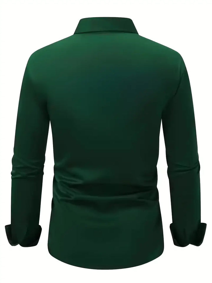 Leo | Men's Long Sleeve Easy-Iron Shirt Breathable Classic Collar