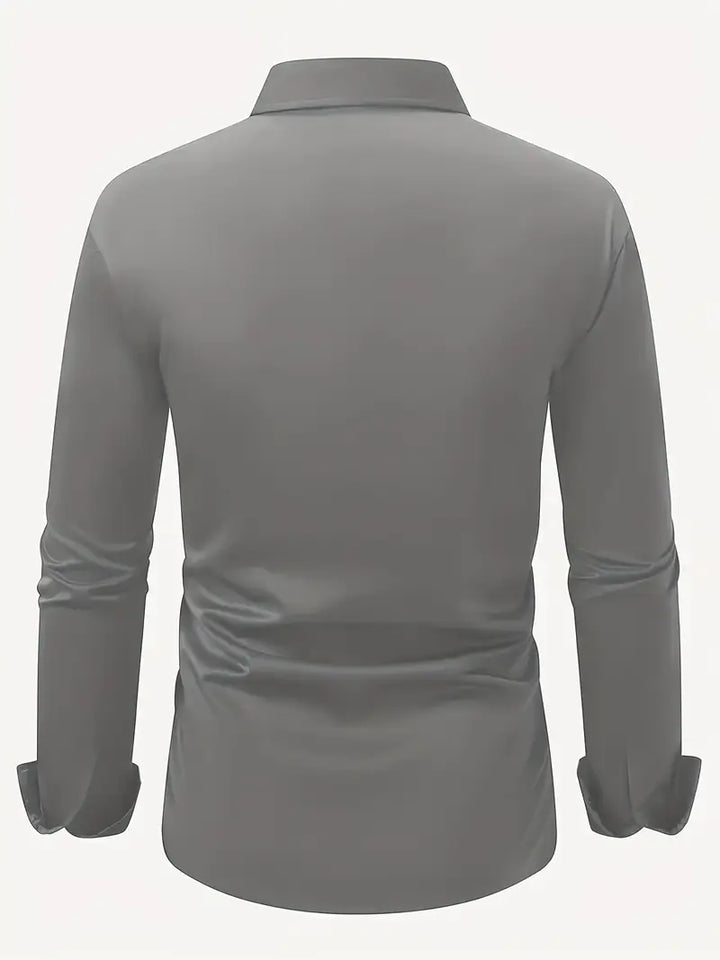 Leo | Men's Long Sleeve Easy-Iron Shirt Breathable Classic Collar