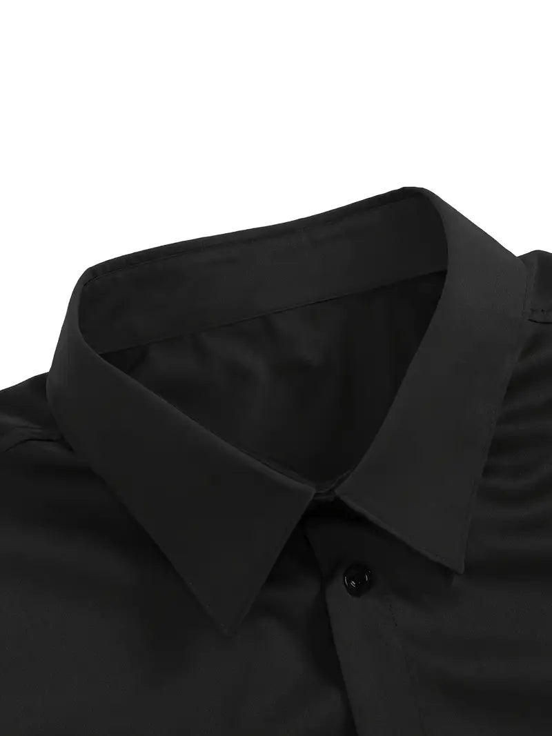Leo | Men's Long Sleeve Easy-Iron Shirt Breathable Classic Collar