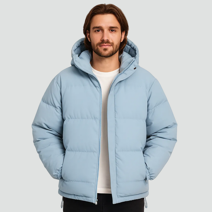 Jasper | Men's Padded Puffer Winter Jacket with Hood and Zip