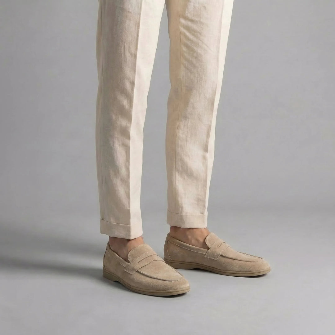 Penny loafers in suede