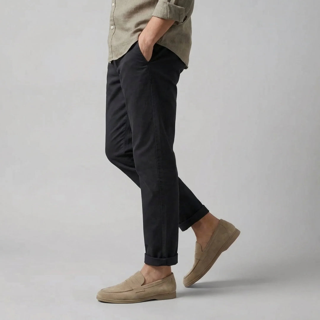 Penny loafers in suede