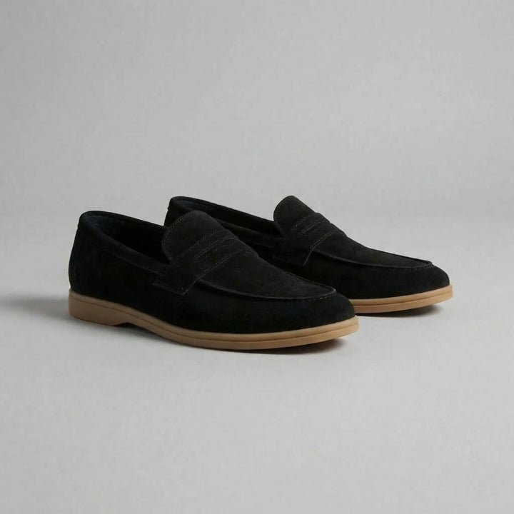 Penny loafers in suede