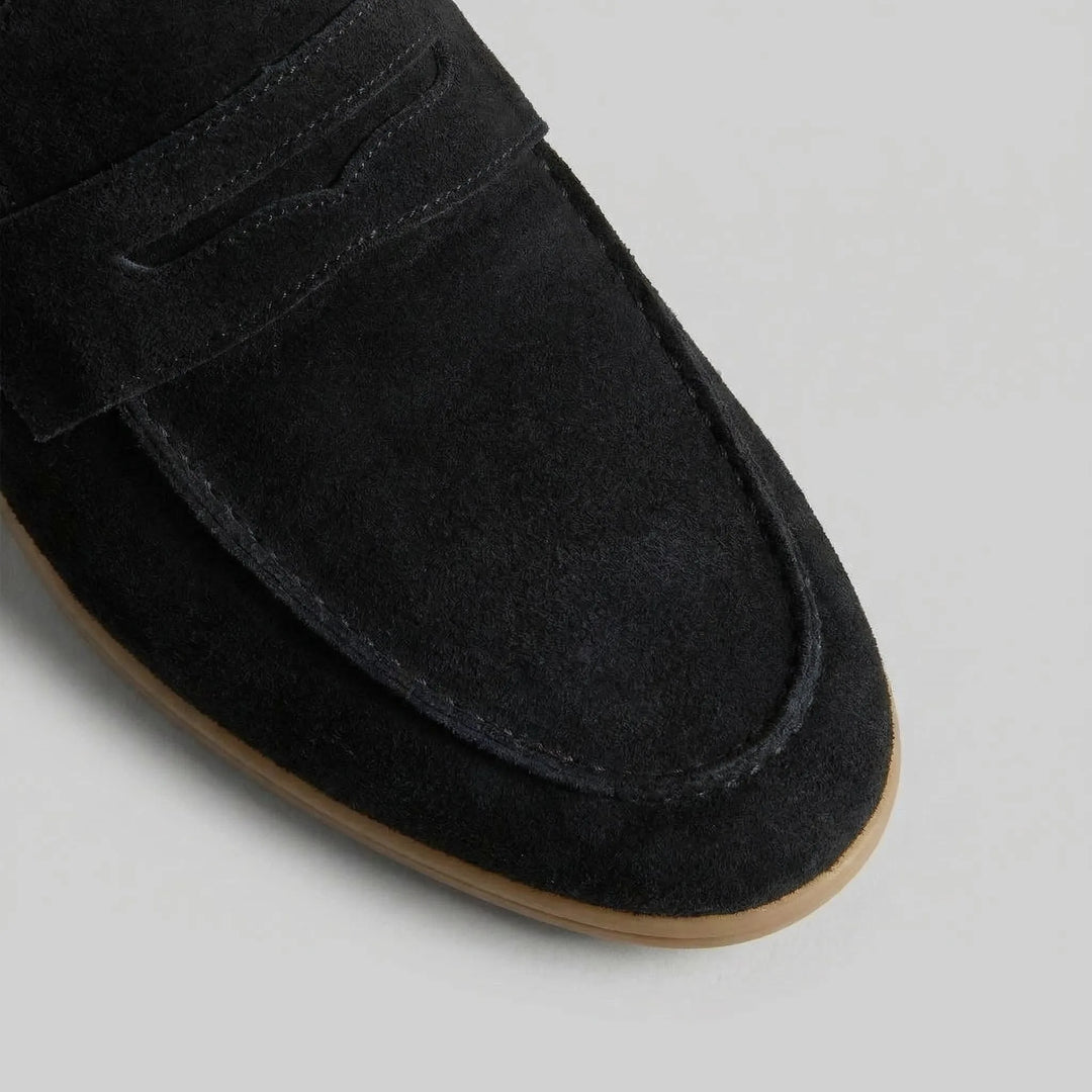 Penny loafers in suede