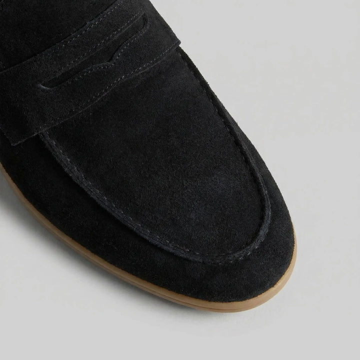 Penny loafers in suede