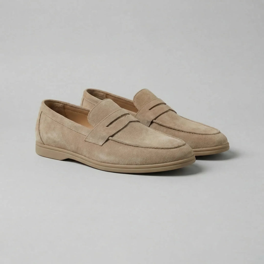 Penny loafers in suede