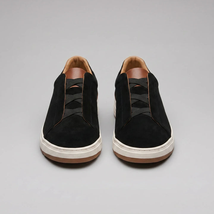Max | Men's Suede Slip-On Trainers Elastic Sides Rubber Sole