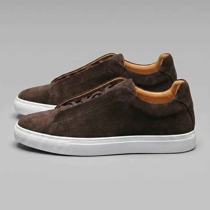 Bonnie | Women's Suede Low-Top Lace-Up Trainers Rubber Sole