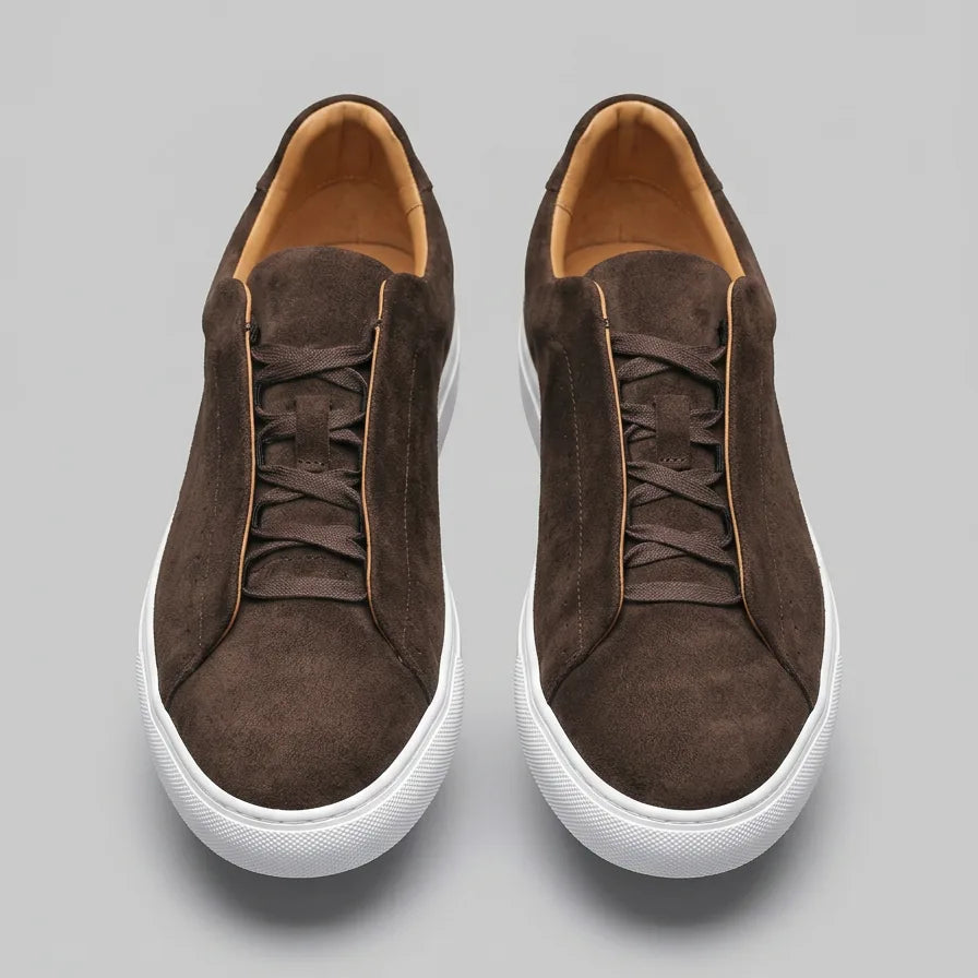 Bonnie | Women's Suede Low-Top Lace-Up Trainers Rubber Sole