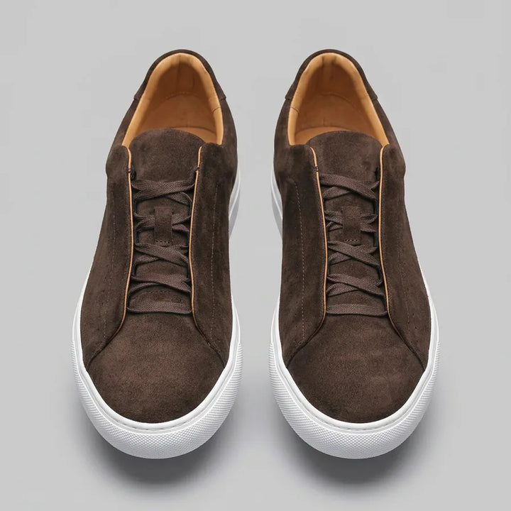 Bonnie | Women's Suede Low-Top Lace-Up Trainers Rubber Sole