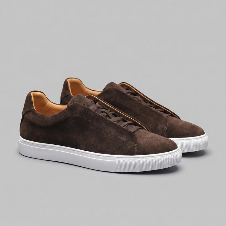 Bonnie | Women's Suede Low-Top Lace-Up Trainers Rubber Sole