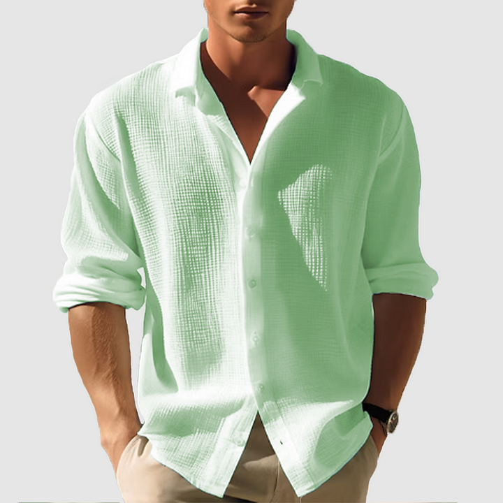 Freddie | Men's Long Sleeve Relaxed Fit Shirt with Button Cuffs