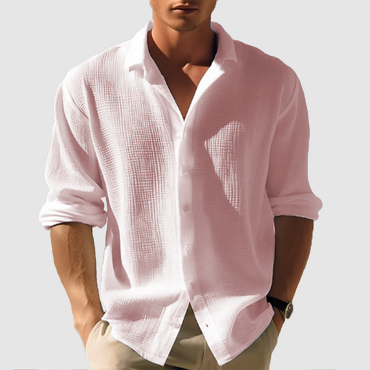 Freddie | Men's Long Sleeve Relaxed Fit Shirt with Button Cuffs