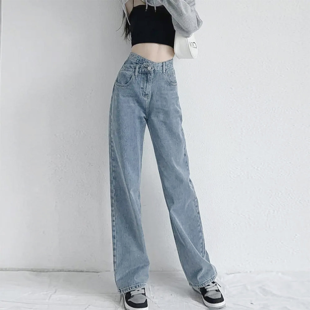 Valette High Waist Straight Leg Jeans
