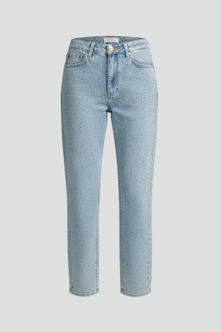 Kate High-Waist Shimmer Straight-Leg Jeans
