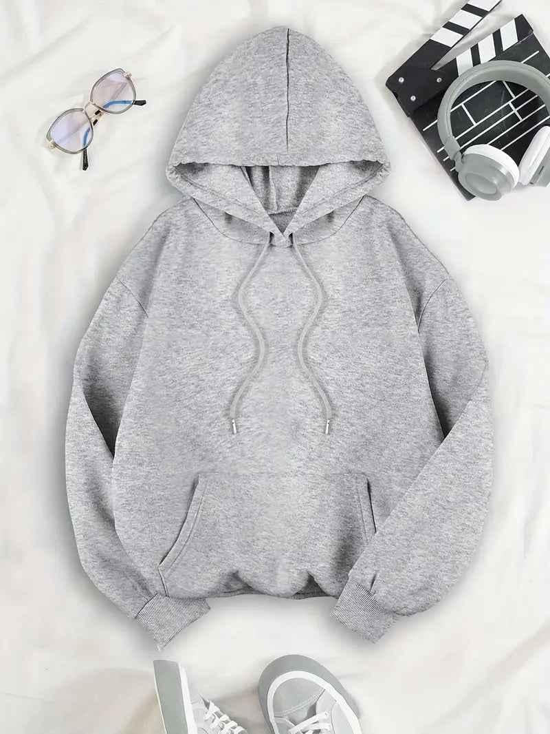 Bonnie | Women's Oversized Hoodie Leopard Star Back Motif Drop Shoulder