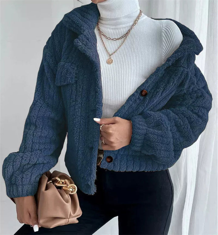 Grace | Women's Relaxed Fit Button-Up Jacket Patch Pocket