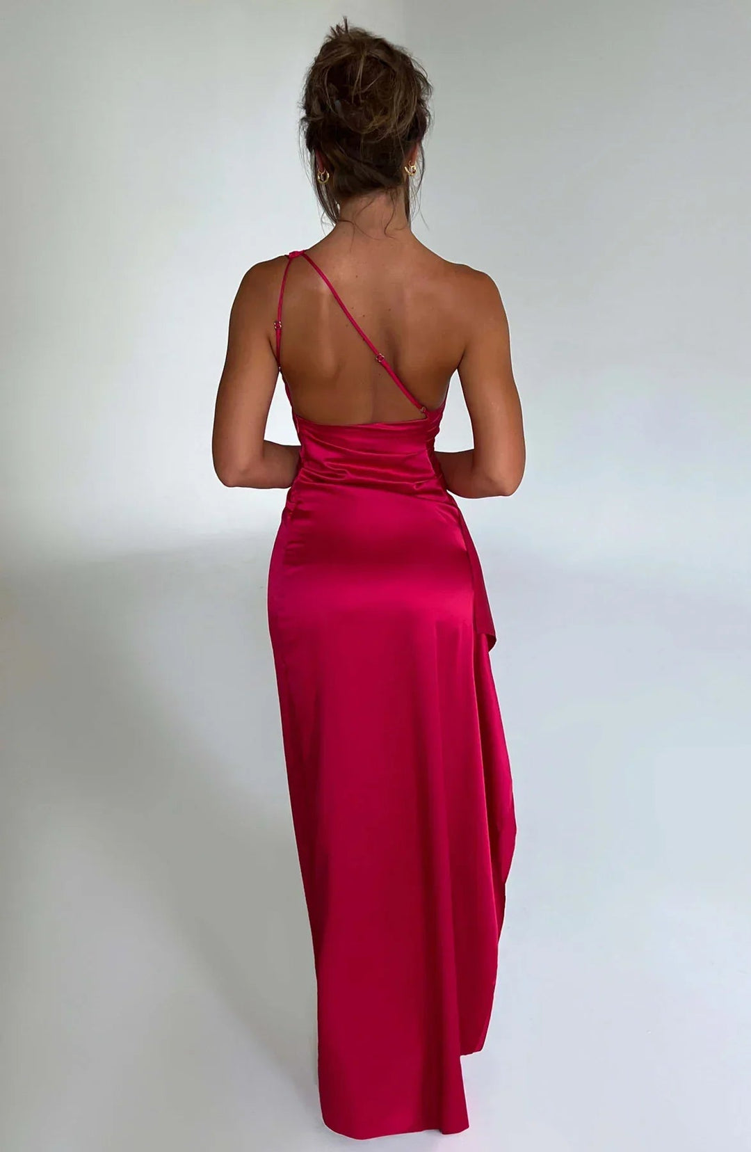 Seraphina Satin Evening Gown Maxi Dress