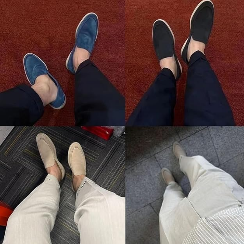 Ronan | Men's Leather Slip-On Loafers Casual Low Cut