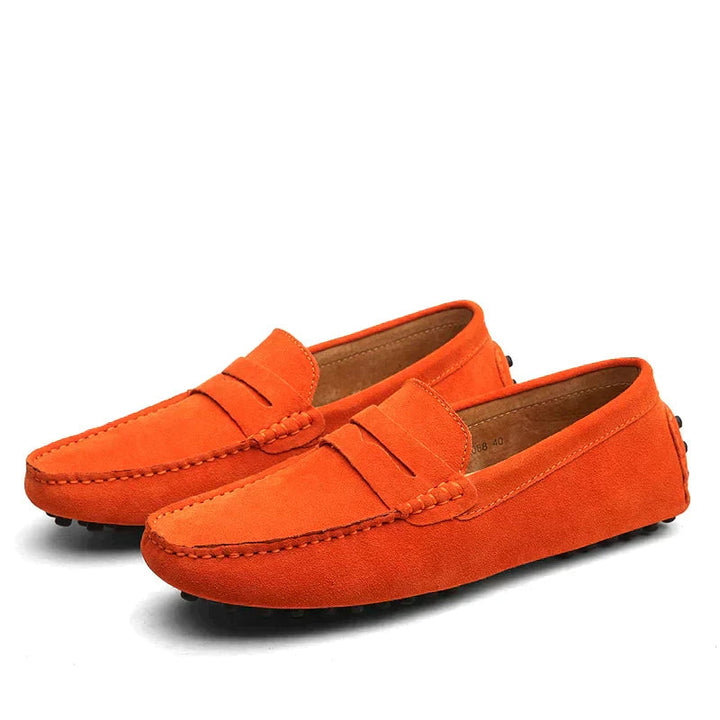 Lucas | Men's Slip-On Penny Loafers Moccasin Stitching Grip Sole
