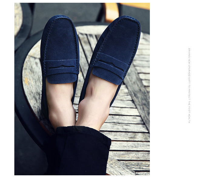 Lucas | Men's Slip-On Penny Loafers Moccasin Stitching Grip Sole
