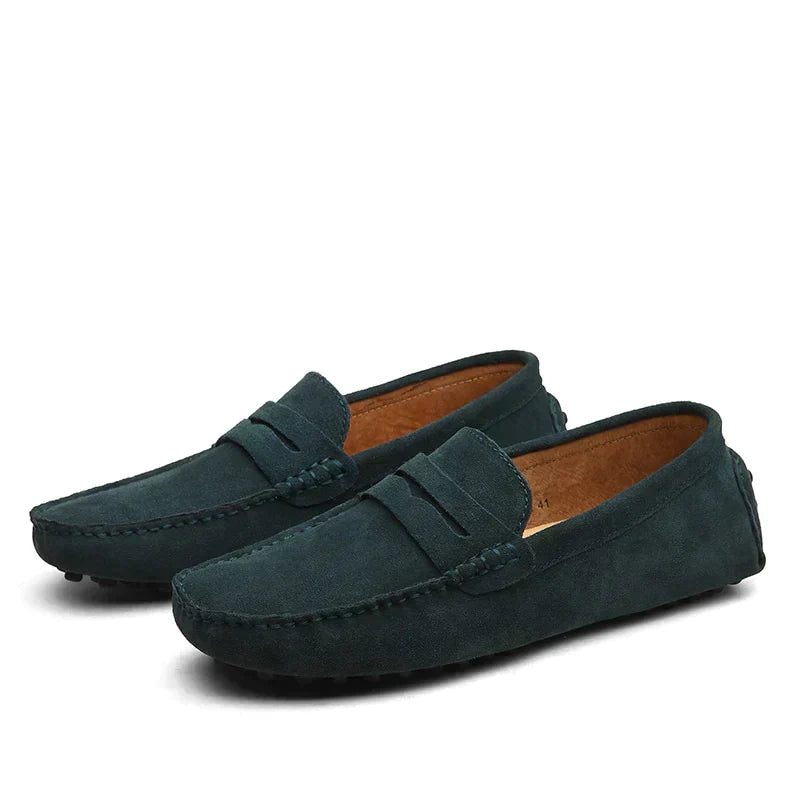 Lucas | Men's Slip-On Penny Loafers Moccasin Stitching Grip Sole