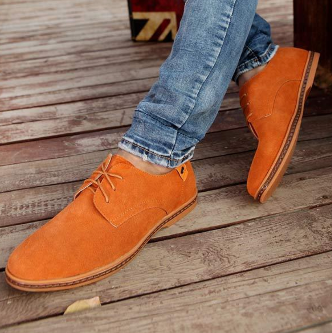 Rupert | Men's Suede Derby Shoes Lace-Up with Textured Finish