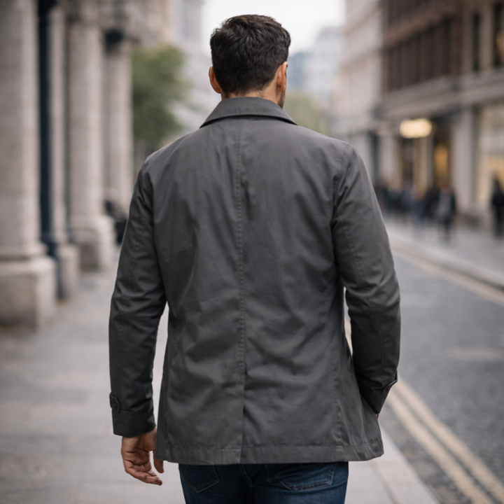 Sebastian | Men's Lined Trench Coat Stand Collar Wind-Resistant