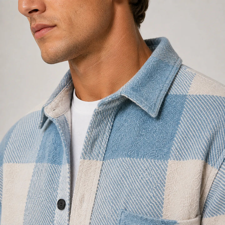 Daisy | Women's Plaid Overshirt Button Front Chest Pocket Long Sleeve