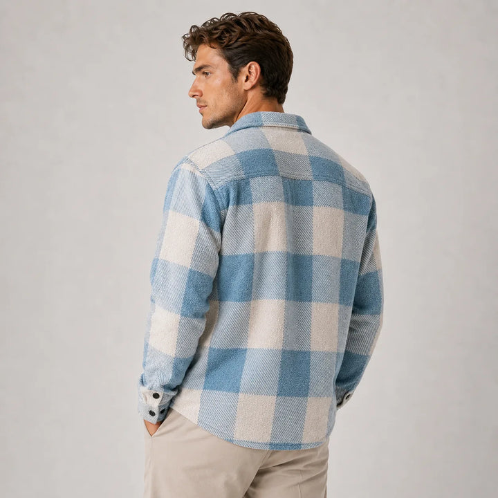 Daisy | Women's Plaid Overshirt Button Front Chest Pocket Long Sleeve