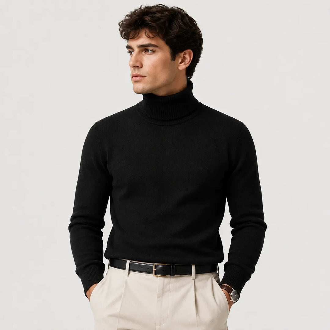 Genevieve | Women's Ribbed Roll Neck Jumper Regular Fit Long Sleeve