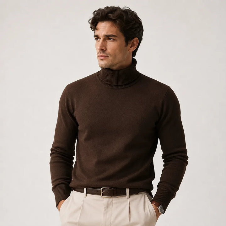 Genevieve | Women's Ribbed Roll Neck Jumper Regular Fit Long Sleeve
