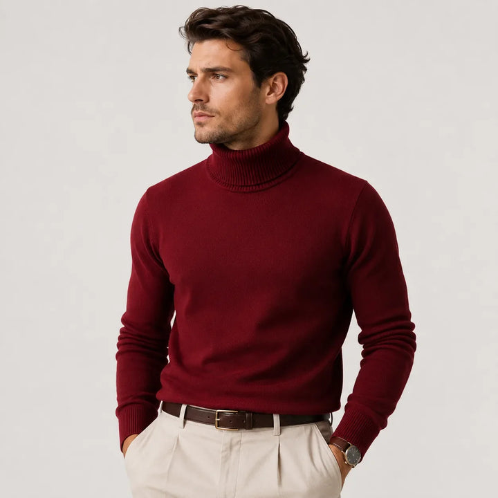 Genevieve | Women's Ribbed Roll Neck Jumper Regular Fit Long Sleeve
