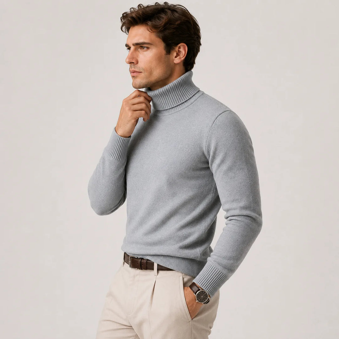 Genevieve | Women's Ribbed Roll Neck Jumper Regular Fit Long Sleeve